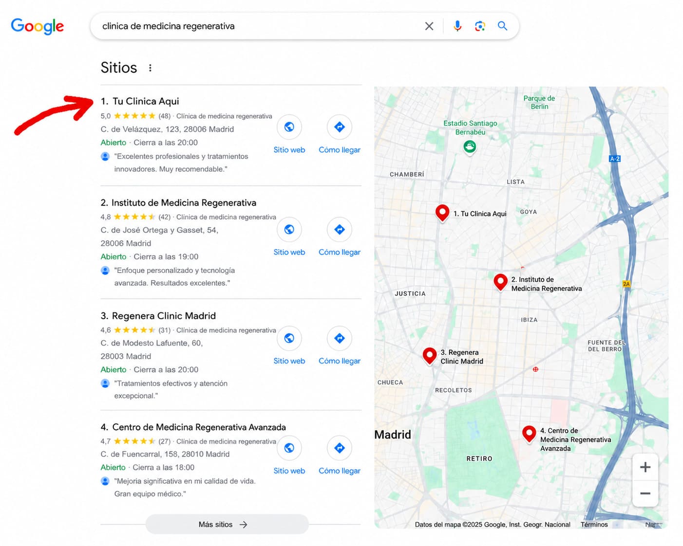 SEO para clínicas de longevidad
